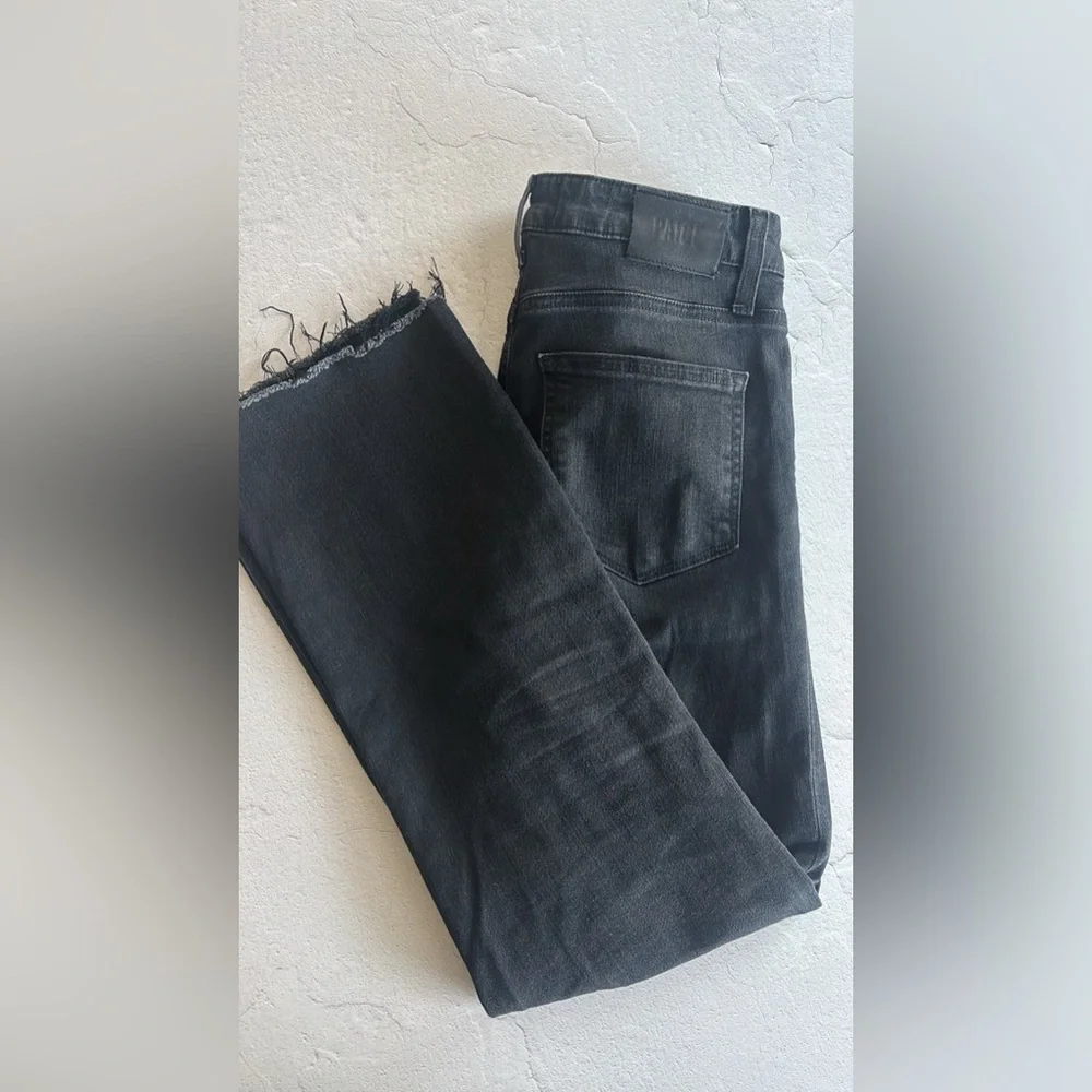 Paige Atley Ankle Flare Jeans in Black
